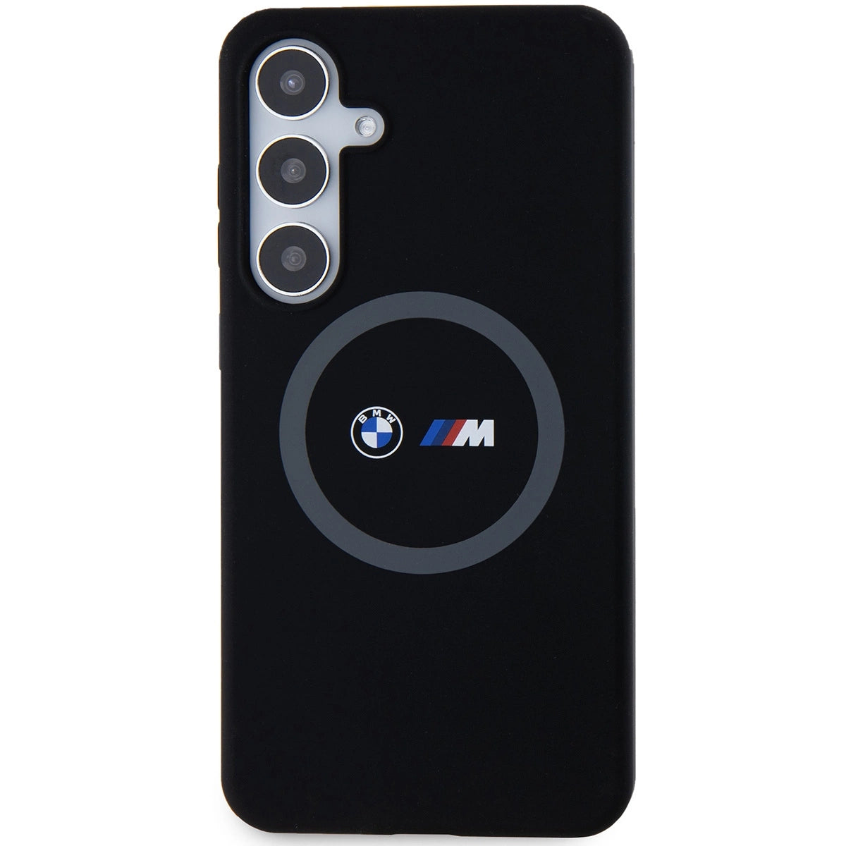 Etui BMW M Silicone Printed Ring MagSafe na Samsung Galaxy S24+ - czarne – zdjęcie 3