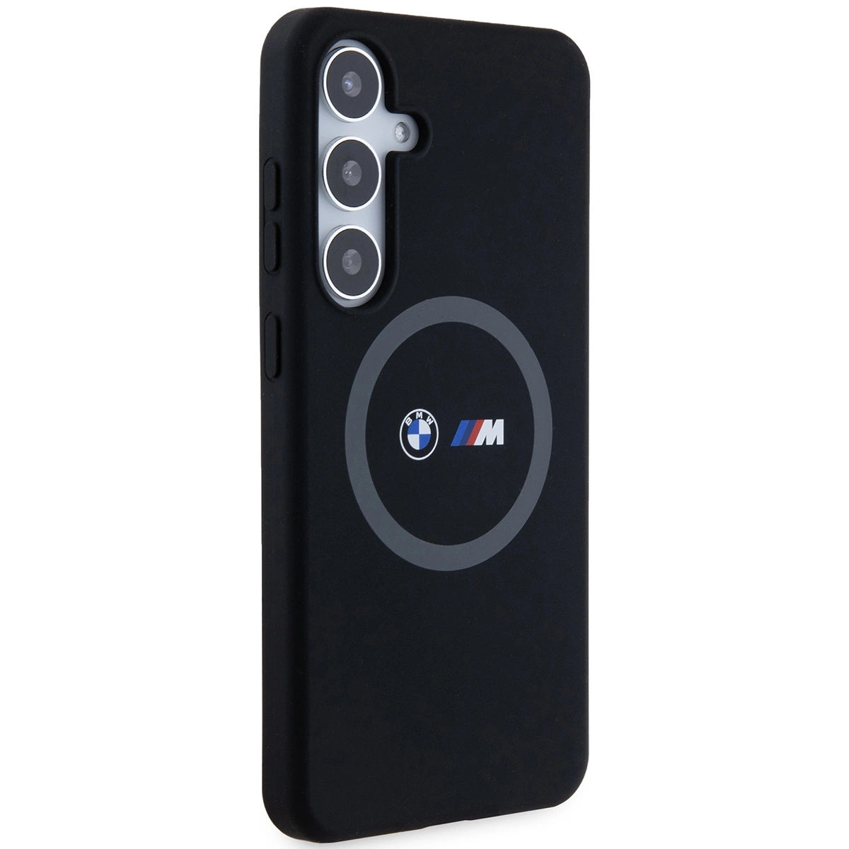 Etui BMW M Silicone Printed Ring MagSafe na Samsung Galaxy S24+ - czarne – zdjęcie 4