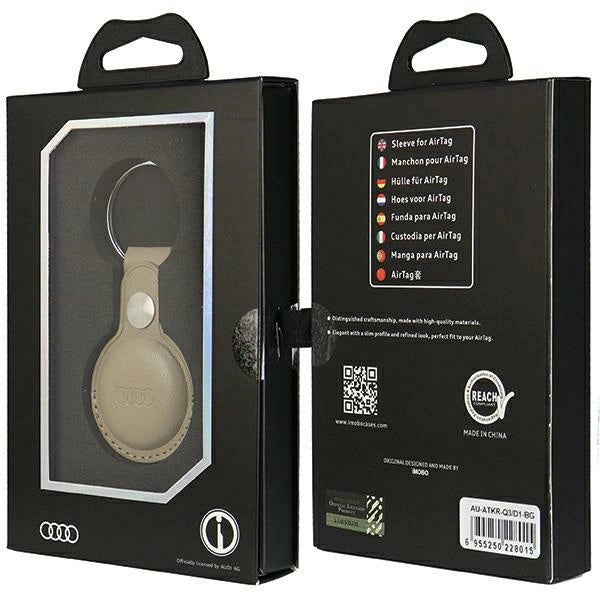 Etui Audi Synthetic Leather na AirTag - beżowe – zdjęcie 7