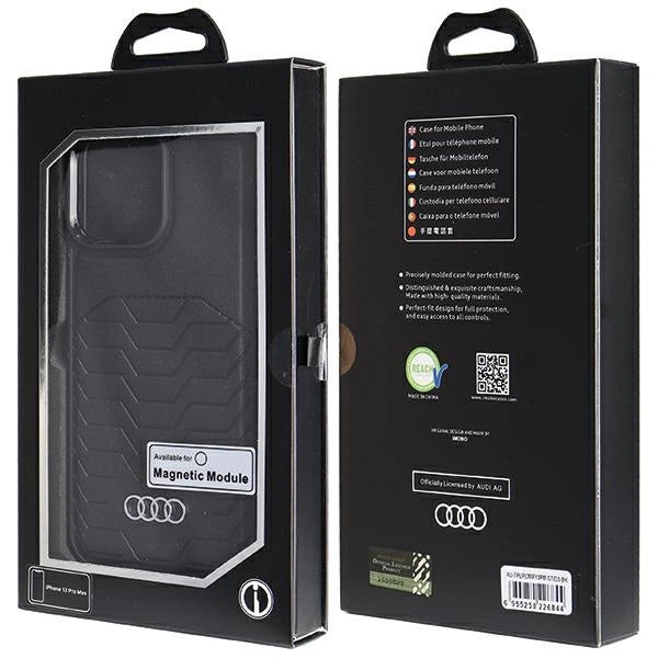 Etui Audi Synthetic Leather z MagSafe na iPhone 13 Pro Max - czarne – zdjęcie 7