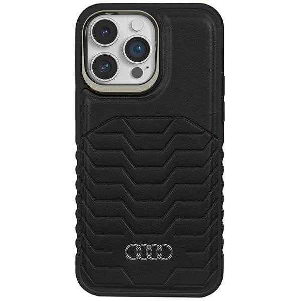 Etui Audi Synthetic Leather z MagSafe na iPhone 14 Pro - czarne