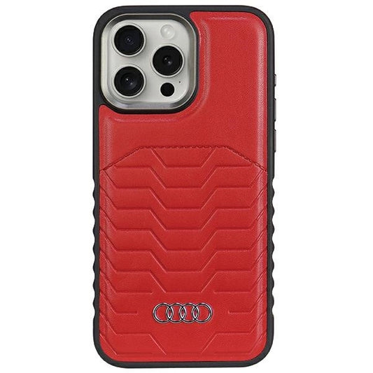 Etui Audi Synthetic Leather z MagSafe na iPhone 14 Pro - czerwone