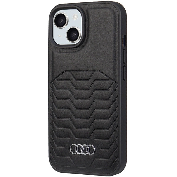 Etui Audi Synthetic Leather z MagSafe na iPhone 15 Plus / 14 Plus - czarne – zdjęcie 2