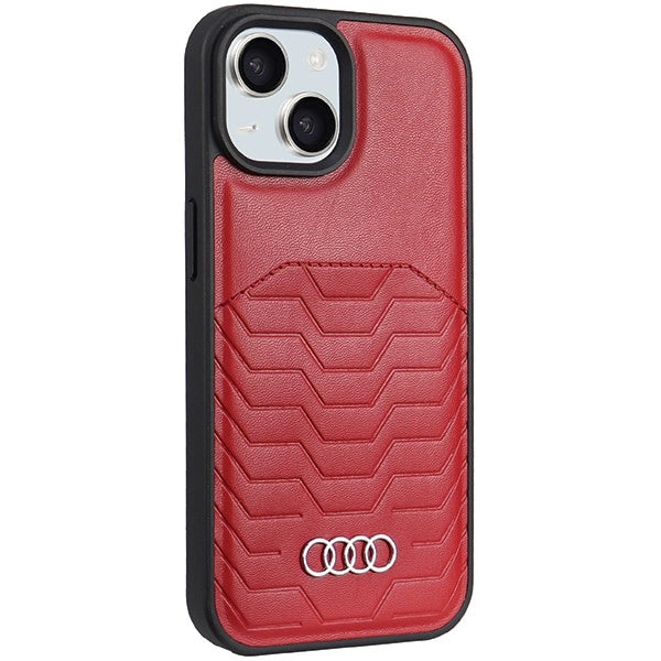 Etui Audi Synthetic Leather z na iPhone 15 Plus / 14 Plus - czerwone – zdjęcie 6