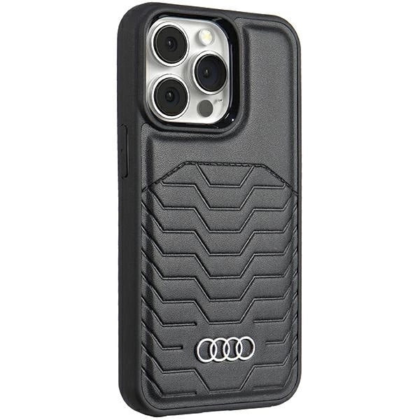 Etui Audi Synthetic Leather z MagSafe na iPhone 15 Pro - czarne – zdjęcie 2