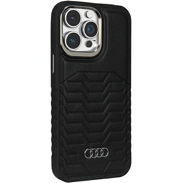 Etui Audi Synthetic Leather z MagSafe na iPhone 15 Pro - czarne – zdjęcie 6