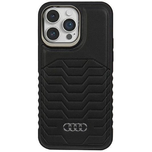 Etui Audi Synthetic Leather z MagSafe na iPhone 15 Pro Max - czarne