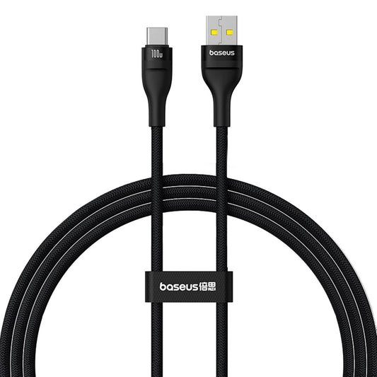 Kabel Baseus Flash 2 USB-A / USB-C 100W 1 m - czarny