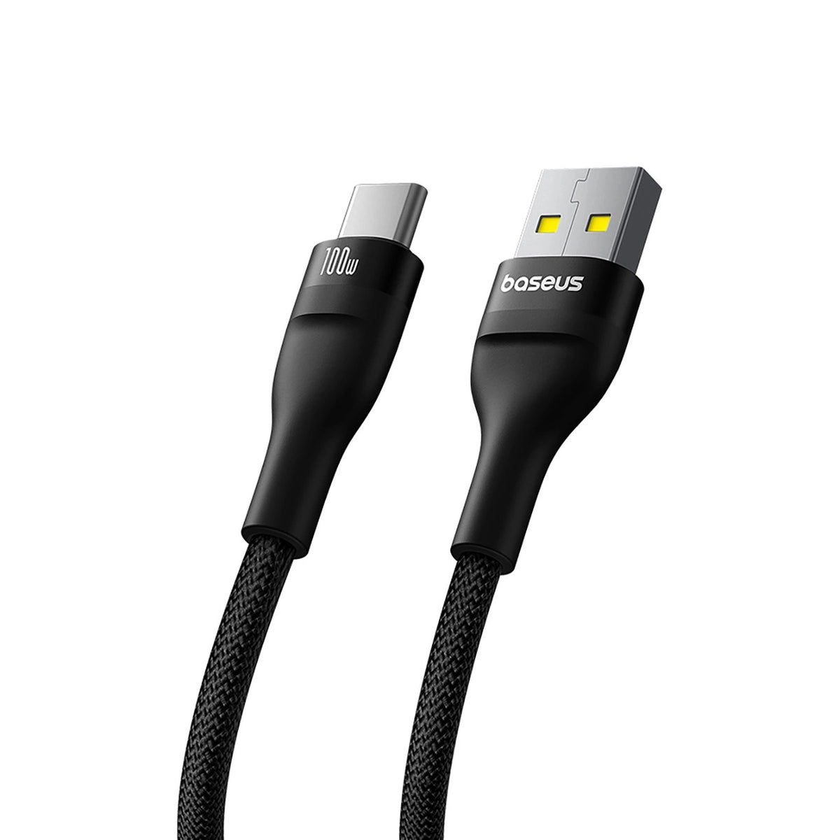 Kabel Baseus Flash 2 USB-A / USB-C 100W 1 m - czarny – zdjęcie 3