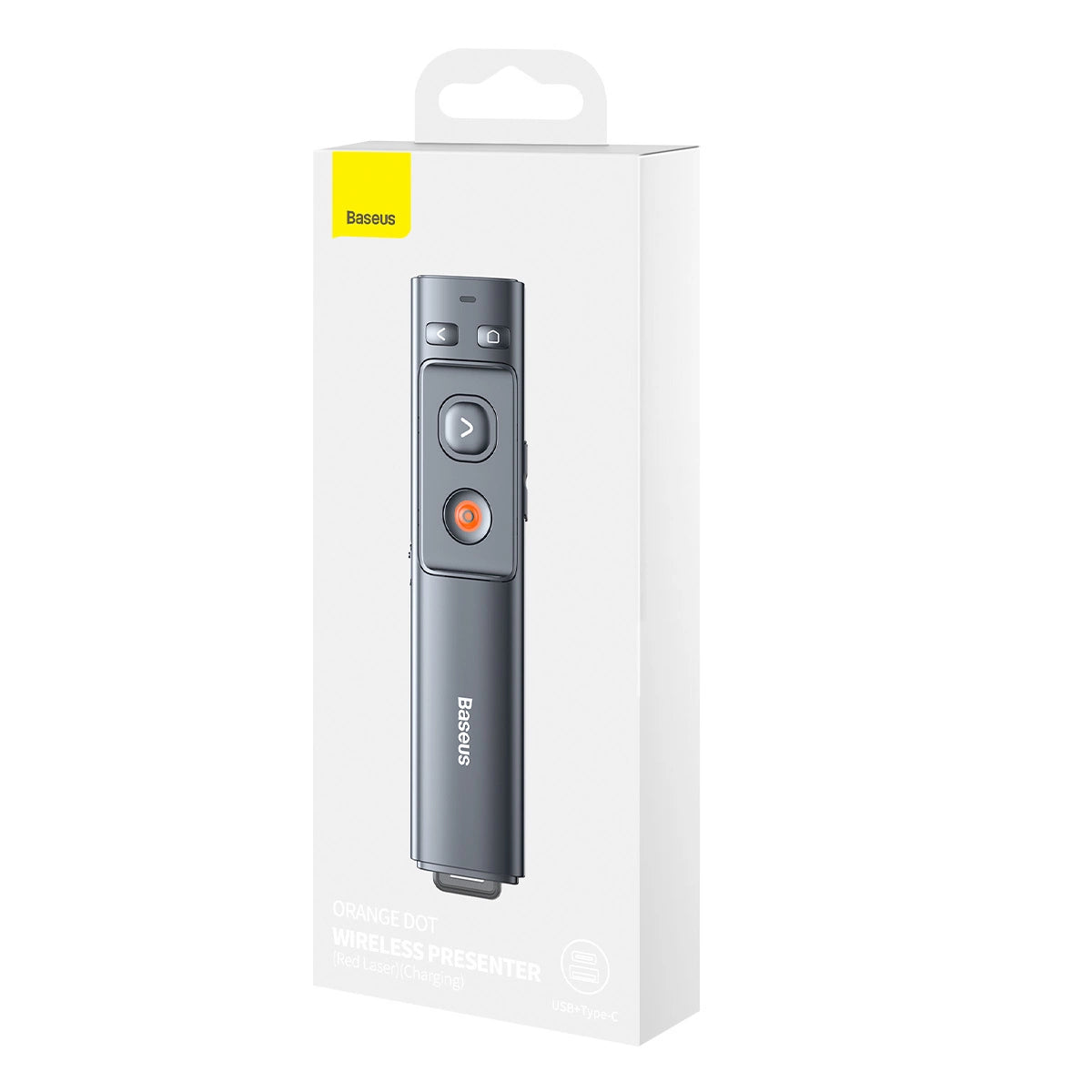 Wskaźnik laserowy Baseus Orange Dot do prezentacji - szary (bez baterii)