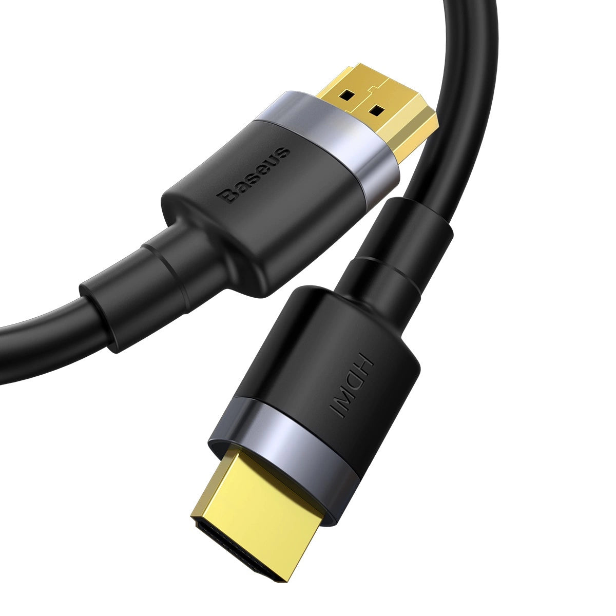 Kabel Baseus Cafule HDMI / HDMI 2.0 4K 60 Hz 3D 18 Gbps 1m - czarny – zdjęcie 3