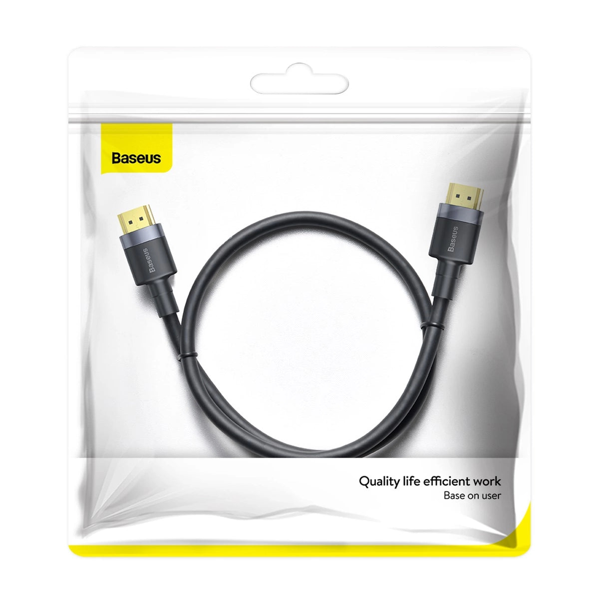 Kabel Baseus Cafule HDMI / HDMI 2.0 4K 60 Hz 3D 18 Gbps 1m - czarny – zdjęcie 7