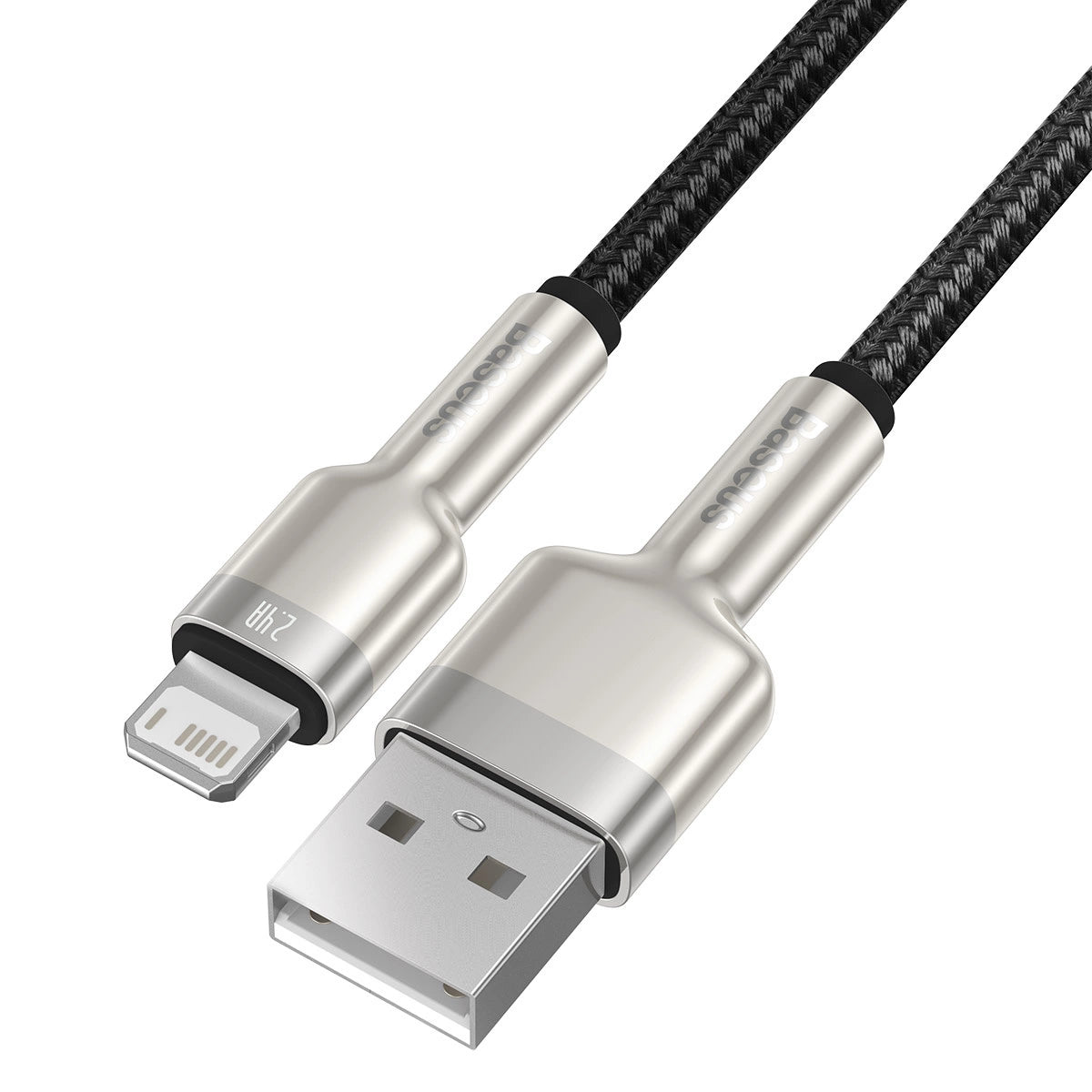 Kabel Baseus Cafule Series Metal Data USB-A / Lightning 2.4A 1m - czarny – zdjęcie 5