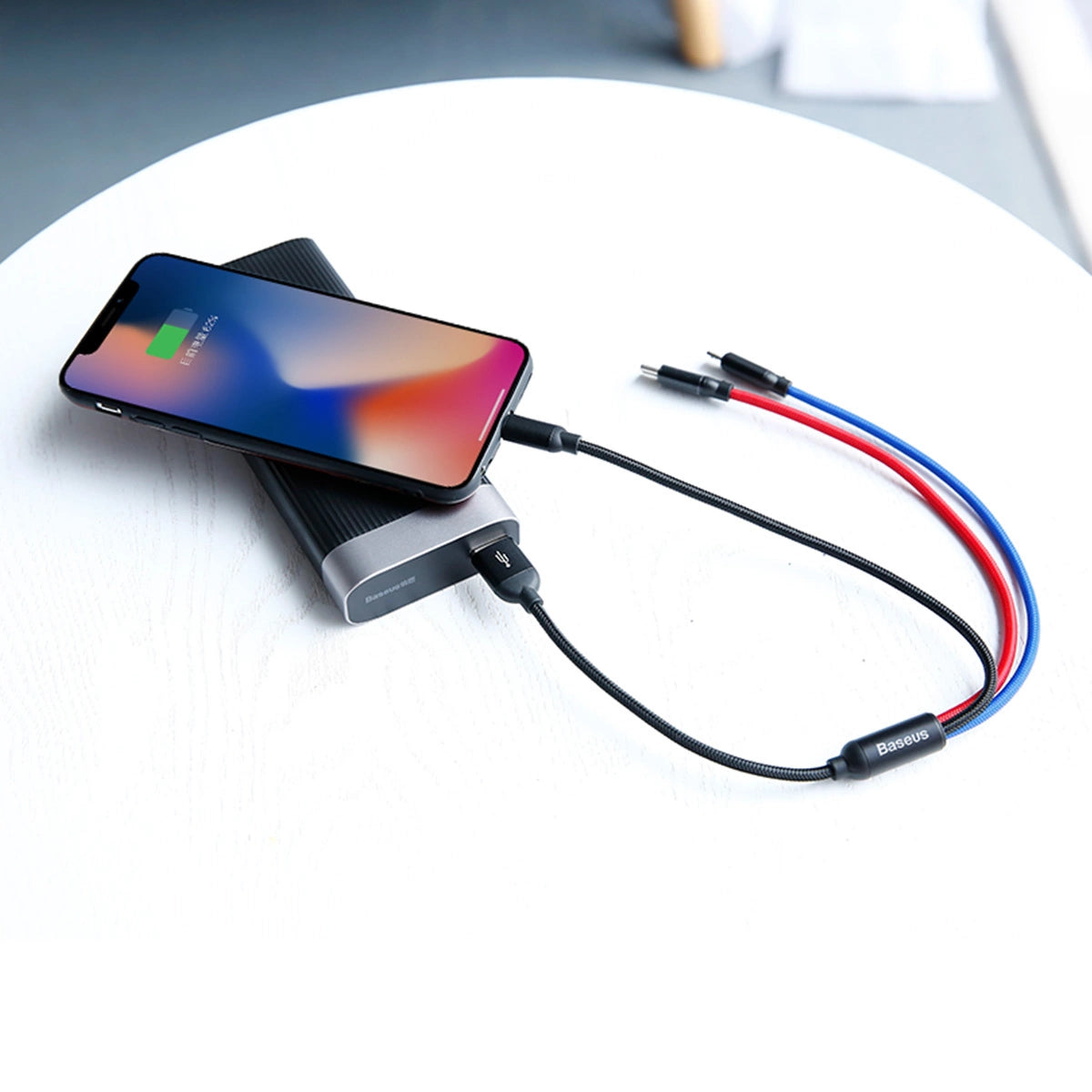 Kabel Baseus Three Primary Colors 3w1 USB-A - micro USB - czarny – zdjęcie 8