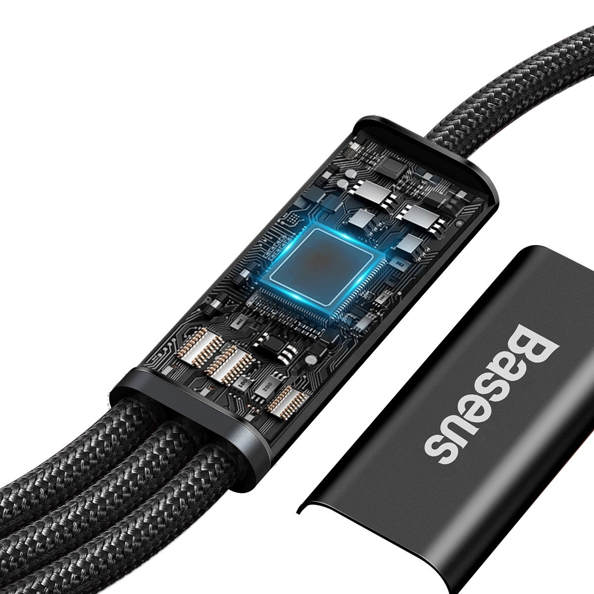 Kabel Baseus Rapid Series 3w1 USB-C - USB-C / Lightning / micro - czarny – zdjęcie 5