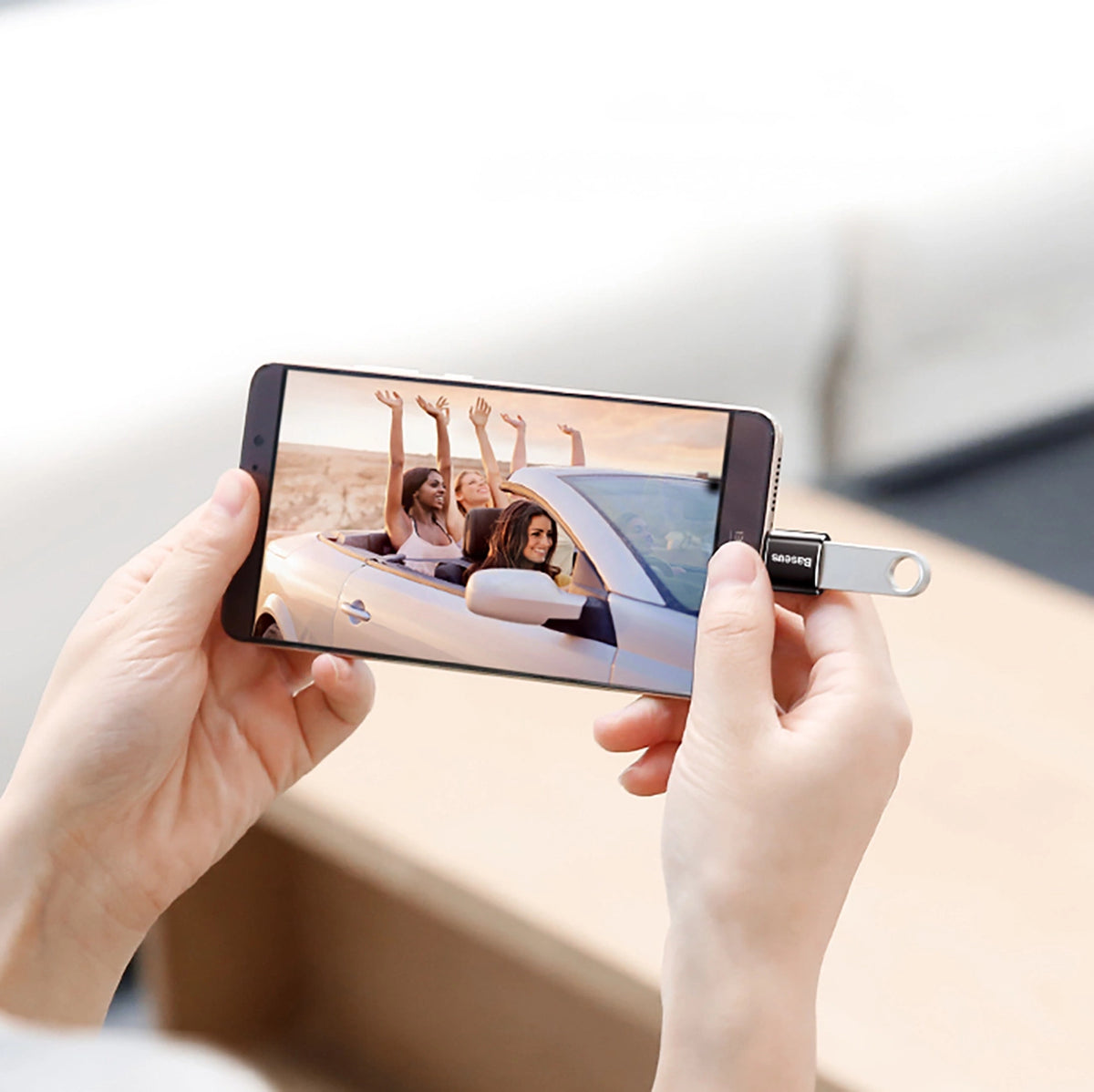 Adapter Baseus Mini przejściówka z micro USB na USB-C - czarny – zdjęcie 11