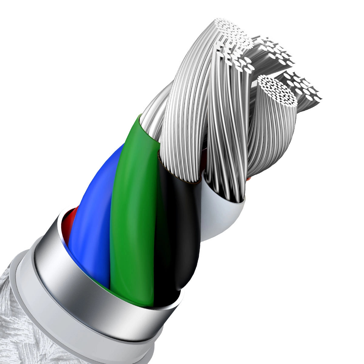 Kabel Baseus Cafule Series Metal Data USB-C / Lightning 20W PD 1 m - biały – zdjęcie 5