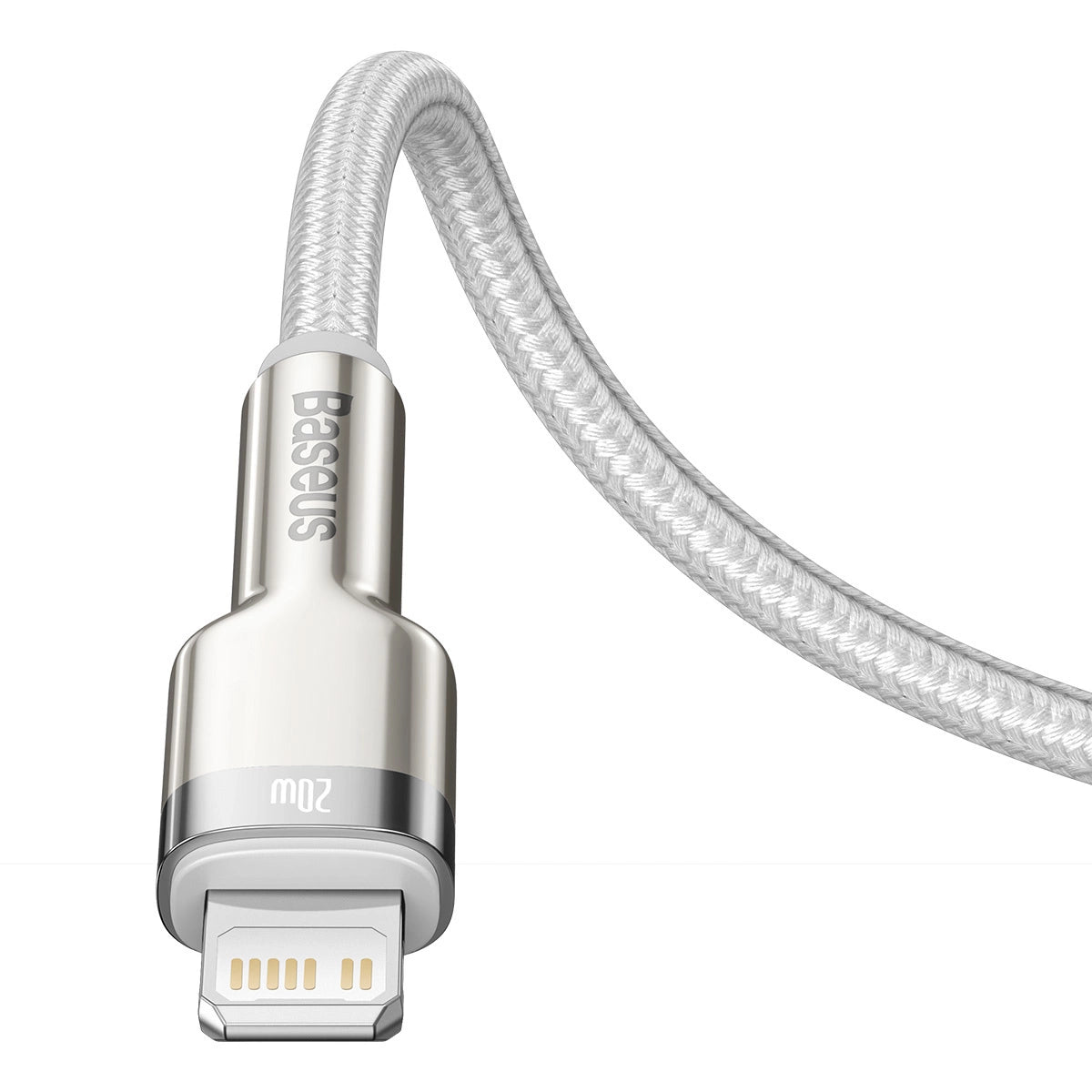 Kabel Baseus Cafule Series Metal Data USB-C / Lightning 20W PD 2 m - biały – zdjęcie 10