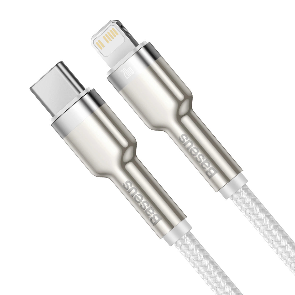 Kabel Baseus Cafule Series Metal Data USB-C / Lightning 20W PD 2 m - biały – zdjęcie 2