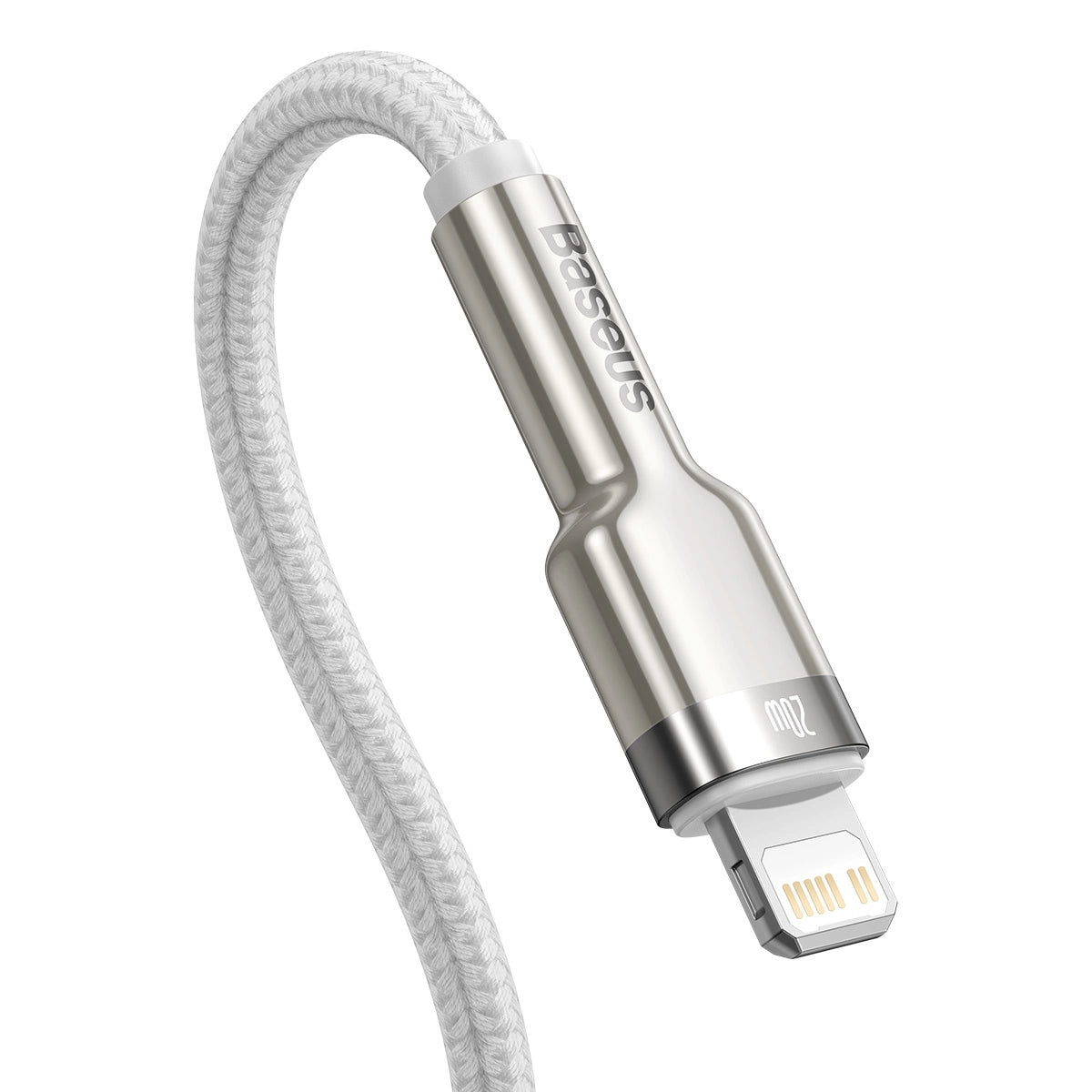 Kabel Baseus Cafule Series Metal Data USB-C / Lightning 20W PD 2 m - biały – zdjęcie 3