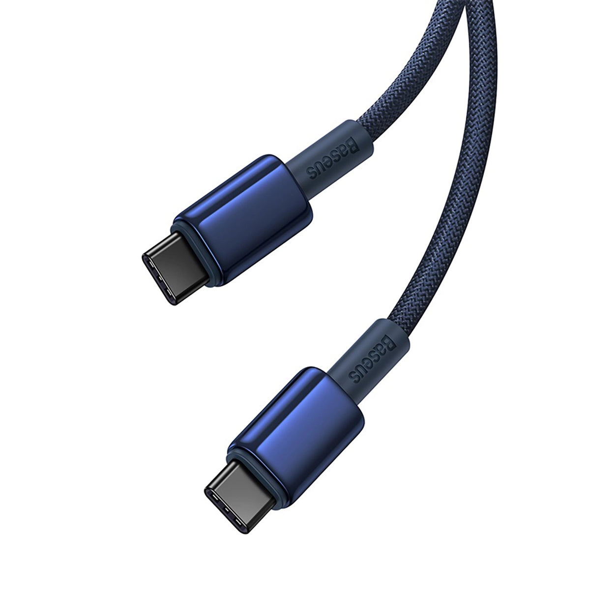Kabel Baseus Tungsten Gold USB-C / USB-C 100W 1m - granatowy – zdjęcie 3