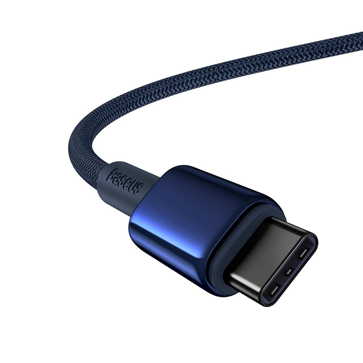 Kabel Baseus Tungsten Gold USB-C / USB-C 100W 1m - granatowy – zdjęcie 4