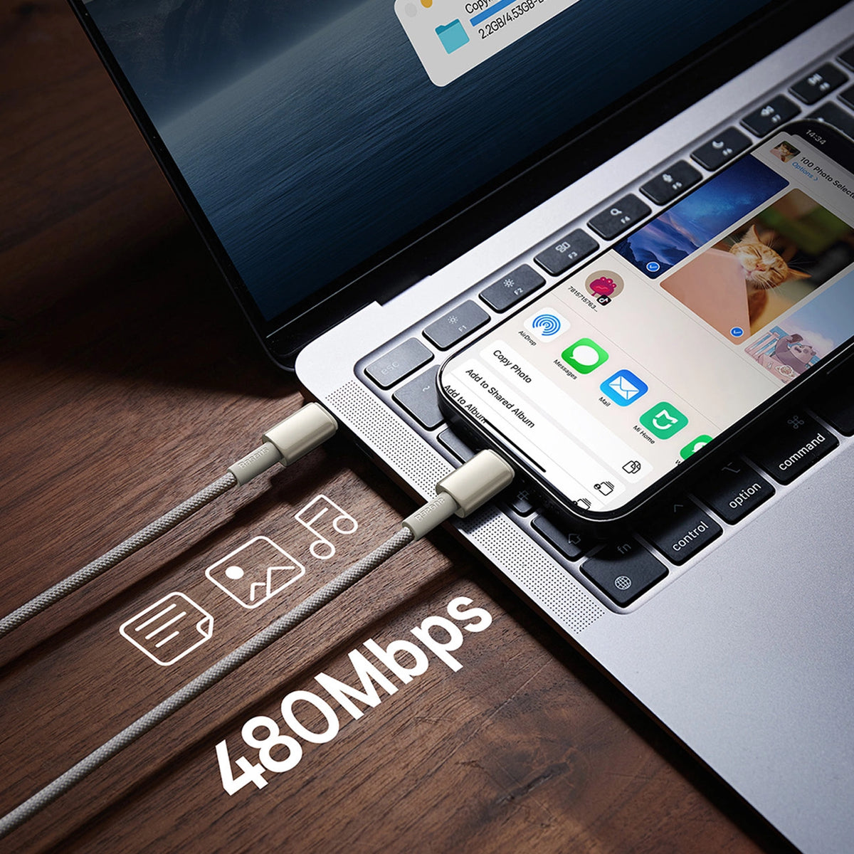 Kabel Baseus Tungsten Gold USB-C / USB-C 100W 1m - złoty – zdjęcie 11