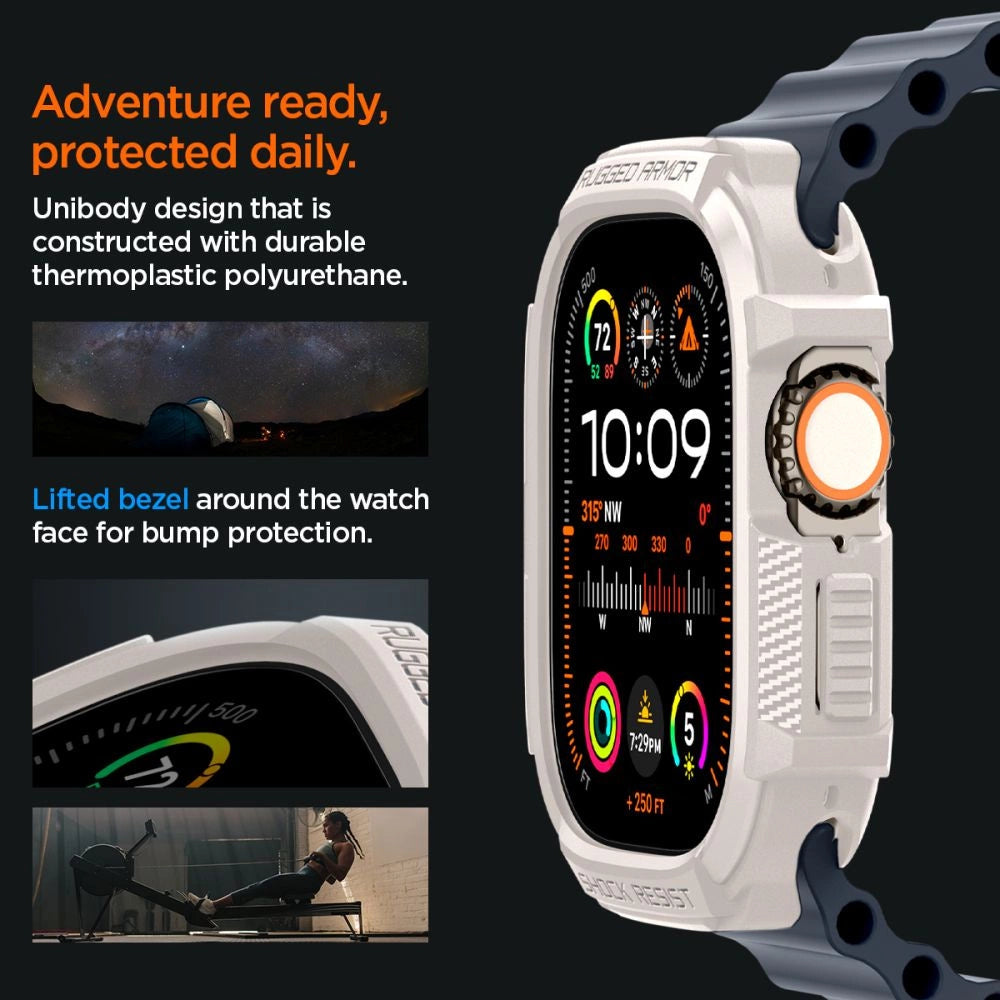 Etui Spigen Rugged Armor na Apple Watch Ultra 1 / 2 (49 mm) - beżowe – zdjęcie 11