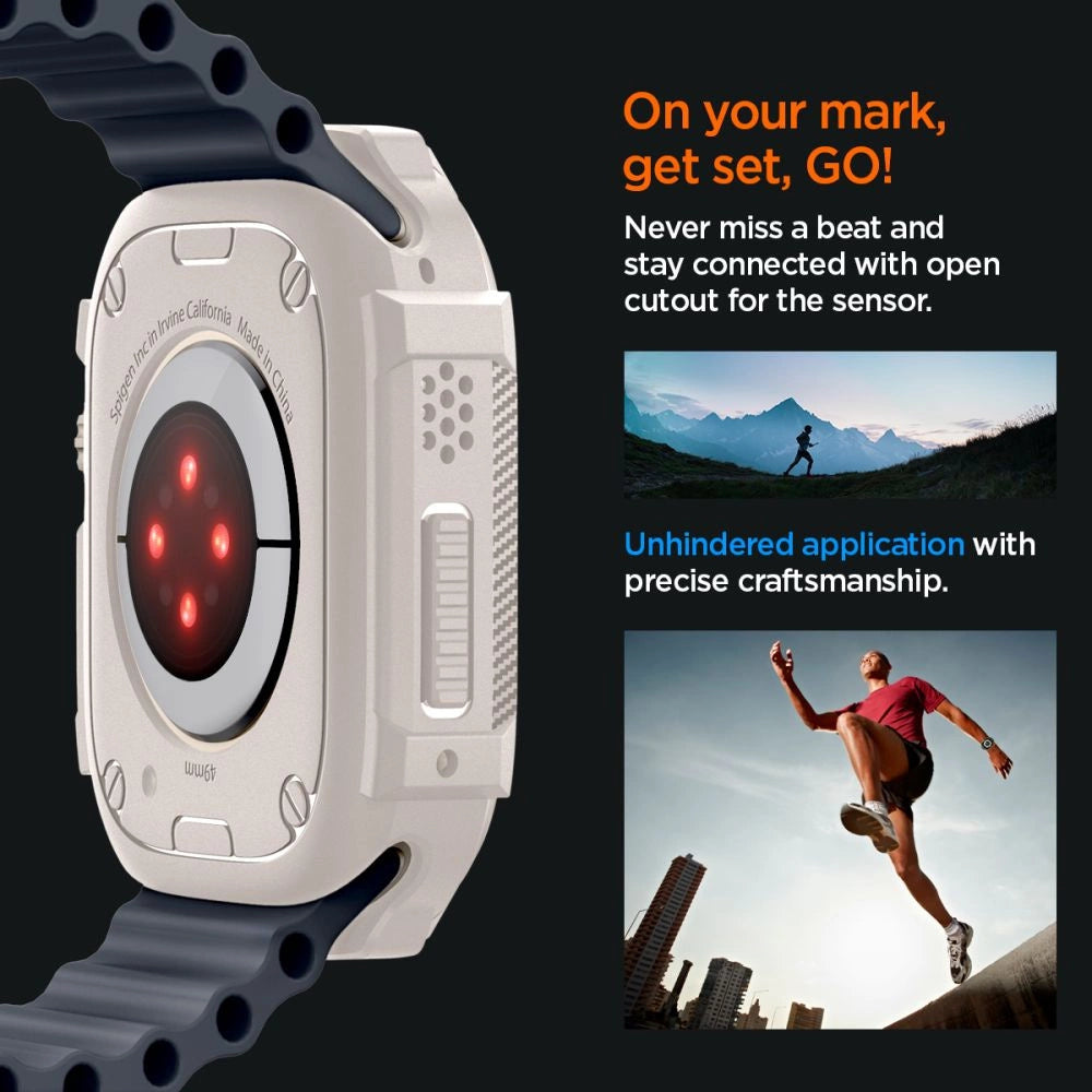 Etui Spigen Rugged Armor na Apple Watch Ultra 1 / 2 (49 mm) - beżowe – zdjęcie 12