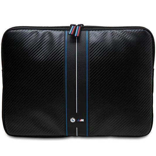 Pokrowiec BMW Carbon & Blue Stripe na laptopa 16" - czarny
