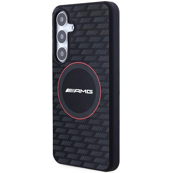 Etui AMG Silicone Carbon Pattern MagSafe na Samsung Galaxy S24+ - czarne – zdjęcie 2