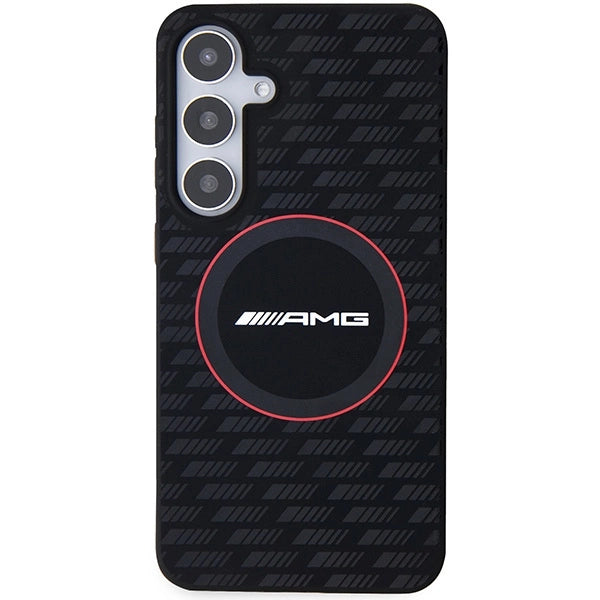 Etui AMG Silicone Carbon Pattern MagSafe na Samsung Galaxy S24+ - czarne – zdjęcie 3