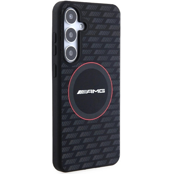 Etui AMG Silicone Carbon Pattern MagSafe na Samsung Galaxy S24+ - czarne – zdjęcie 4