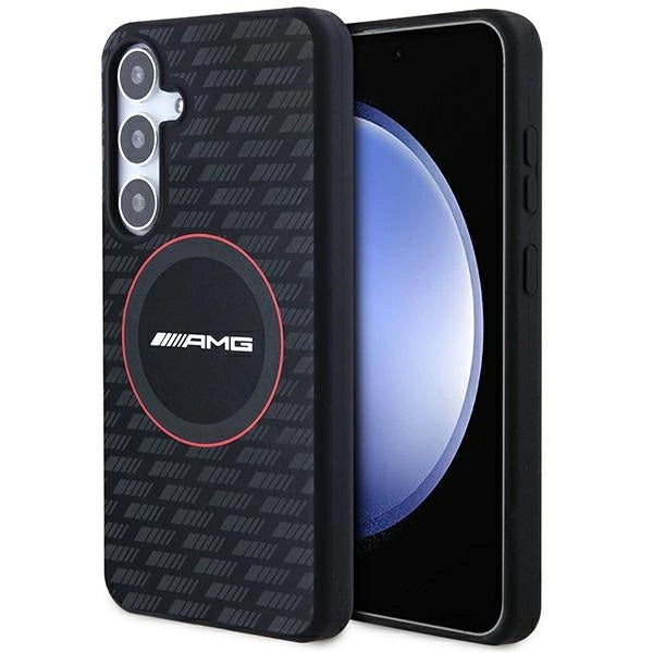 Etui AMG Silicone Carbon Pattern MagSafe na Samsung Galaxy S24 - czarne