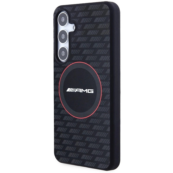 Etui AMG Silicone Carbon Pattern MagSafe na Samsung Galaxy S24 - czarne – zdjęcie 2