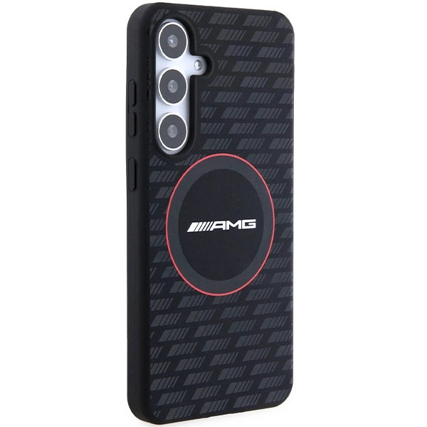 Etui AMG Silicone Carbon Pattern MagSafe na Samsung Galaxy S24 - czarne – zdjęcie 4
