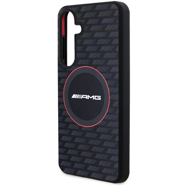 Etui AMG Silicone Carbon Pattern MagSafe na Samsung Galaxy S24 - czarne – zdjęcie 6