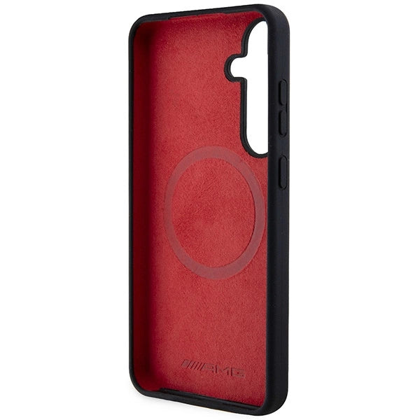 Etui AMG Silicone Carbon Pattern MagSafe na Samsung Galaxy S24 - czarne – zdjęcie 7