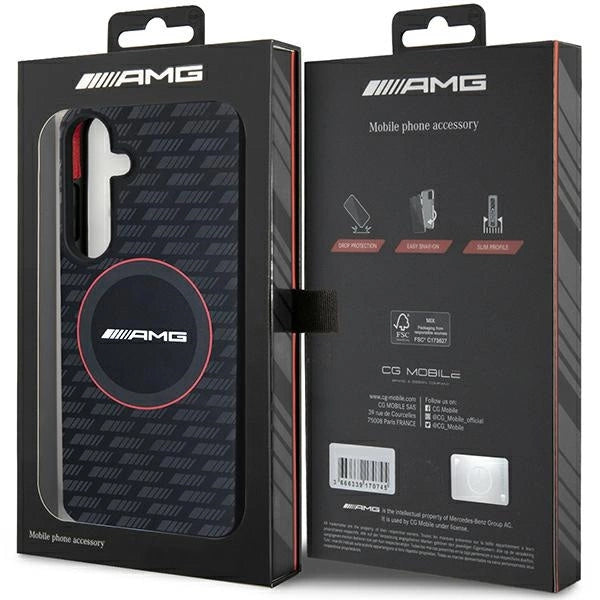 Etui AMG Silicone Carbon Pattern MagSafe na Samsung Galaxy S24 - czarne – zdjęcie 8