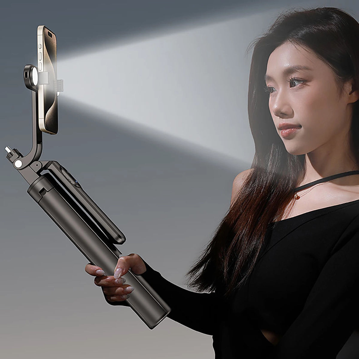 Wozinsky Selfie stick WH181D-Y1S teleskopowy statyw na telefon - czarny