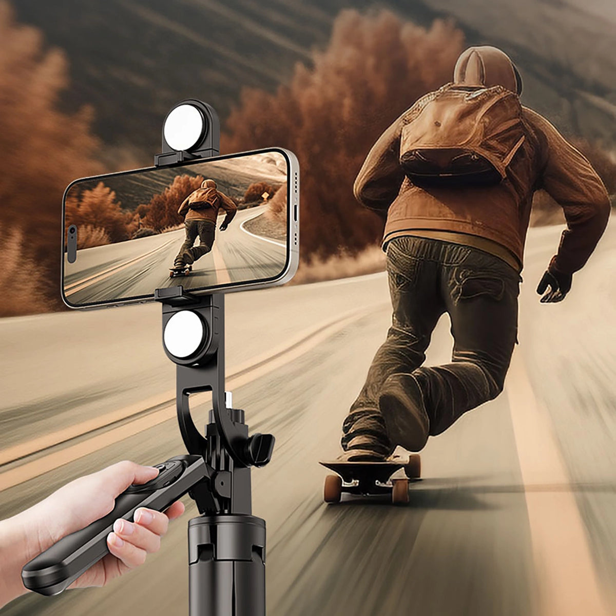 Wozinsky Selfie stick WH181D-Y1S teleskopowy statyw na telefon - czarny