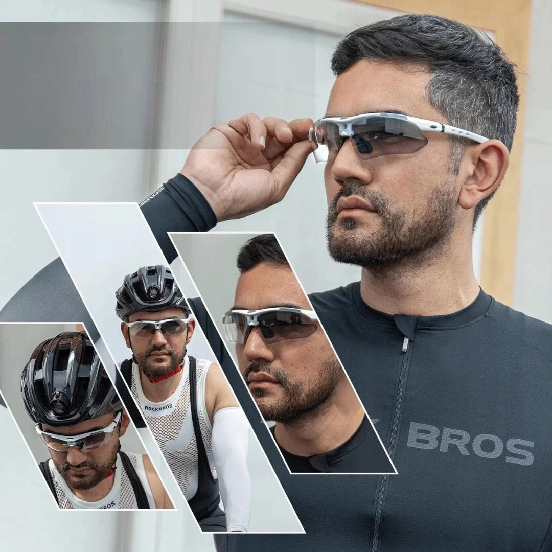 Okulary rowerowe Rockbros 10002 polaryzujące - białe – zdjęcie 5