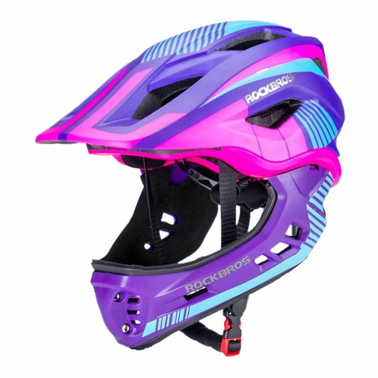 Kask rowerowy Rockbros TT-32SBPP-S dziecięcy z odpinaną szczęką rozmiar S