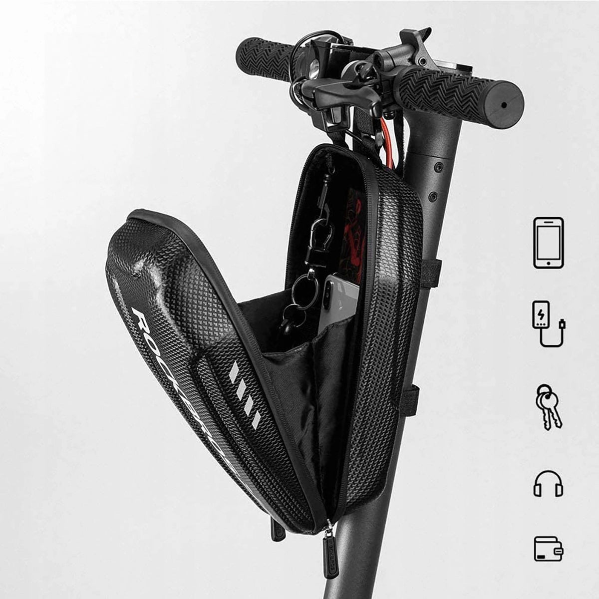 Torba rowerowa Rockbros B62 na kierownicę lub ramę 2 l - czarna – zdjęcie 10