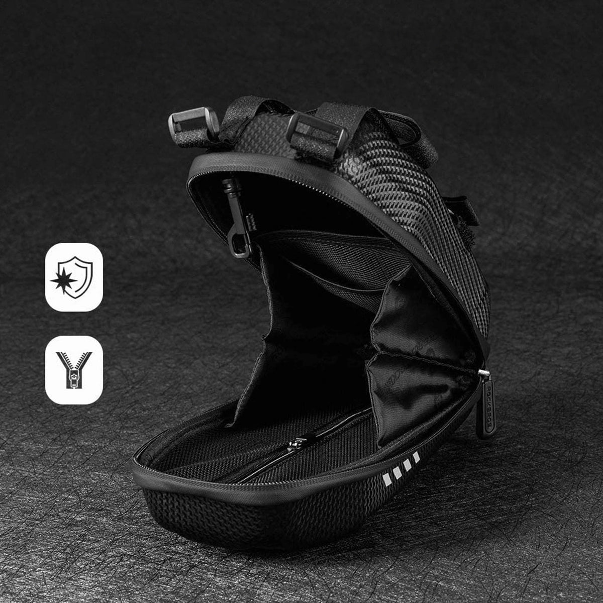 Torba rowerowa Rockbros B62 na kierownicę lub ramę 2 l - czarna – zdjęcie 8