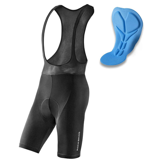 Spodenki rowerowe Rockbros RK20023XL na szelkach z wkładką XXXL - czarne