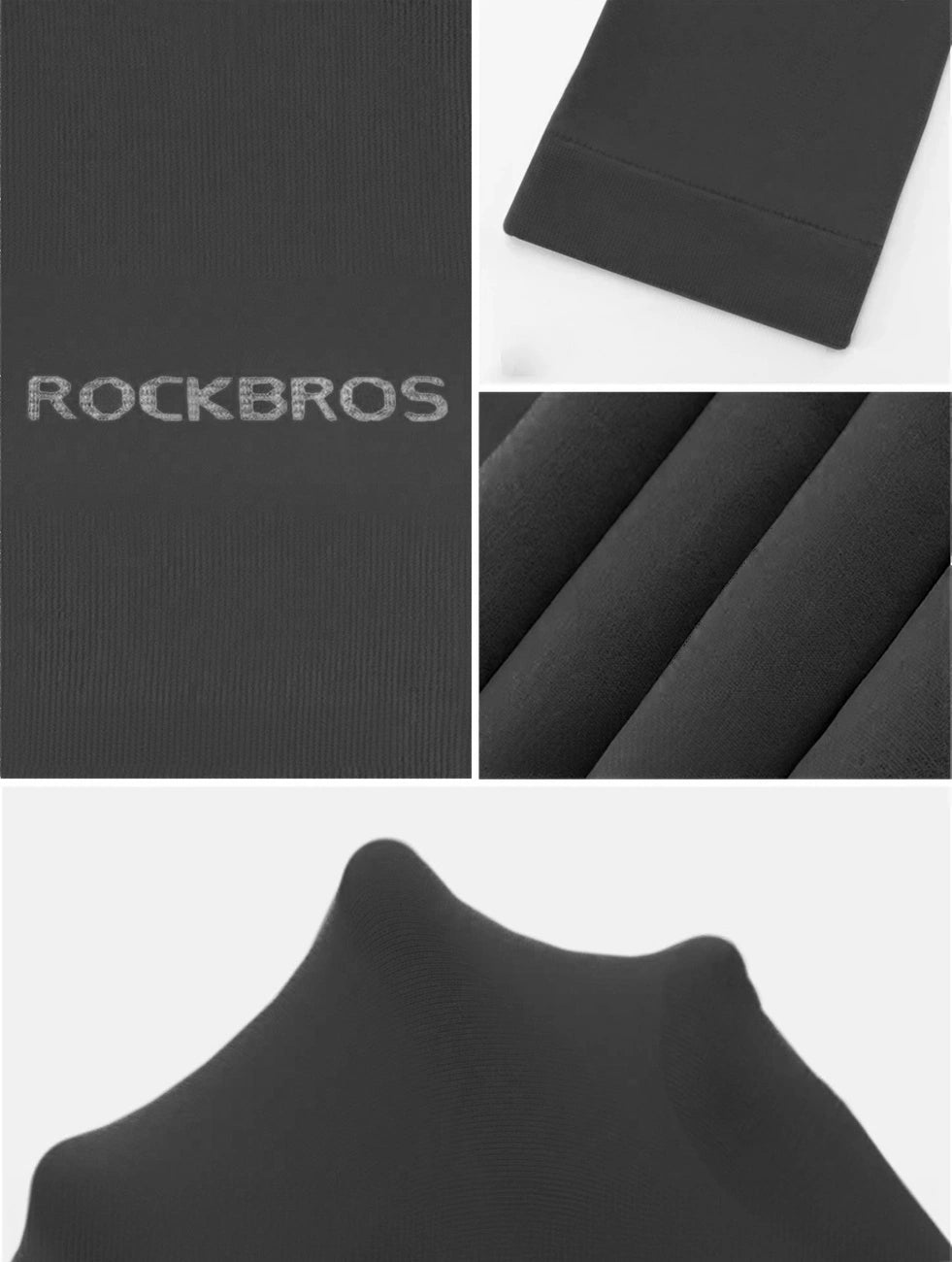 Rękawki kolarskie Rockbros XT9002BK - czarne (2 szt.) – zdjęcie 7