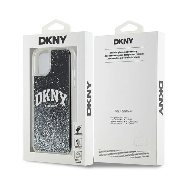 Etui DKNY Liquid Glitter Big Logo na iPhone 11 / Xr - czarne – zdjęcie 2