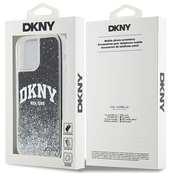 Etui DKNY Liquid Glitter Big Logo na iPhone 12 Pro/12 - czarne – zdjęcie 2