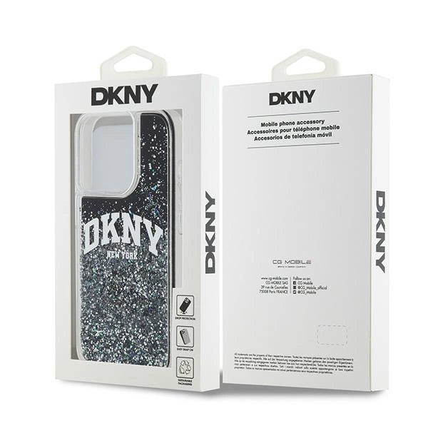 Etui DKNY Liquid Glitter Big Logo na iPhone 13 Pro / 13 - czarne – zdjęcie 4